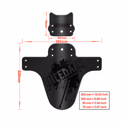 Colorful Bike Mud Flaps Cycling Bicycle Wings Front Mud Bicycle guard - Black