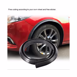 Rubber Car Wheel Arch Protector Carbon Fiber Texture Fender Anti Collision