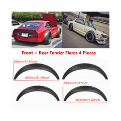 4Pcs Carbon Look  Wheel Arch Fender Flares Cover Trim Mudguards Protective