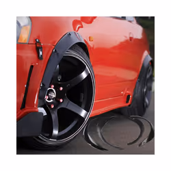 4Pcs Carbon Look  Wheel Arch Fender Flares Cover Trim Mudguards Protective