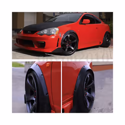 4Pcs Carbon Look  Wheel Arch Fender Flares Cover Trim Mudguards Protective