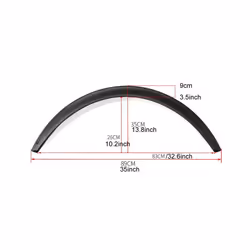 4Pcs 3.5/90mm Universal Flexible Car Fender Flares Extra Wide Body Wheel
