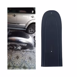 Black PU Leather Stitching Flame Rear Fender Bib Cover Trim For Harley