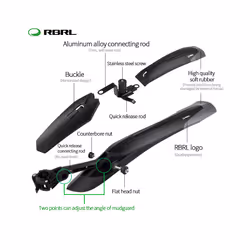 Bike Mudguard Set Fender E-Bike 26 27.5 29 Mountain Bicycle TPE Widen