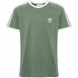 ADIDAS Mens 3 Stripe T Shirt Retro Sport California - S, Green