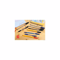 Cello Extra Comfort Grip Ballpoint Pens Medium Point Biros Retractable Ballpoint Pens (1.0MM) Black Pen, Pack of 12
