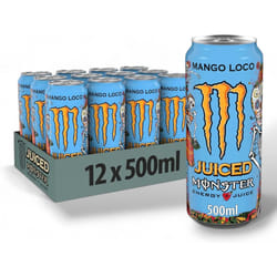12 x Monster Mango Loco Energy Drink 500ml, Full Case (Pack of 12)