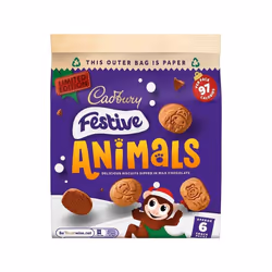 Cadbury Festive Chocolate Mini Biscuits 119g - Pack Of 2