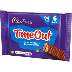Cadbury Timeout Wafer Chocolate Biscuit x6 108g - Pack Of 6