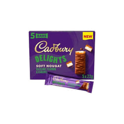 3 x Cadbury Delights Hazelnut Caramel Chocolate Nougat Bar 5 Pack 110g