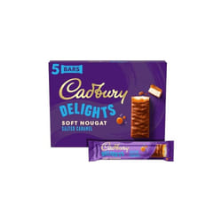 3 x Cadbury Delights Salted Caramel Chocolate Nougat Bar 5 Pack 110g