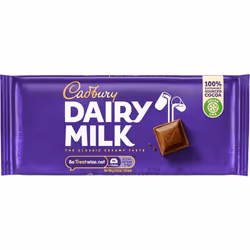 Cadbury Dairy Milk Chocolate Bar 110g (Pack of 21 Bars)