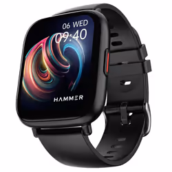 HAMMER Fit+ 1.85" Calling Smart Watch for Men and Women with Built-in Games, Metallic Body, Voice Assistant, in-App GPS, 100+ ...