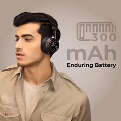 HAMMER Bash Over The Ear Wireless Bluetooth Headphones with Mic Deep Bass Foldable Headphones Fast Pairing, Upto 8 Hours Playtime Bluetooth 5.0 Black
