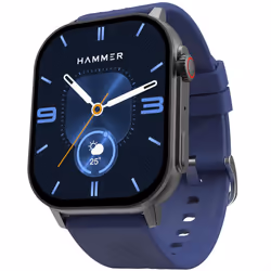 HAMMER Arctic 2.04" Super AMOLED Smart Watch, Metallic Build, BT Calling, Rotating Crown, Split Screen, Health Tracking, Smar ...