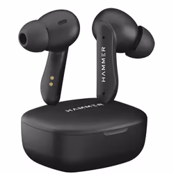 HAMMER Solitude Bluetooth Earbuds with Upto 22H Playtime, Fast Charging Type C, Water Resistant, Bluetooth V5.3, Touch Contro ...