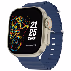 HAMMER Active 2.0 Plus 2.1" HD Display Smart Watch with Gesture Control, Bluetooth Calling, Sports Modes, Dynamic Island Noti ...