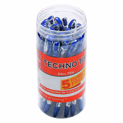 Cello Technotip Ball Pen Jar - 20 Pens with 5 free Refills (Blue)
