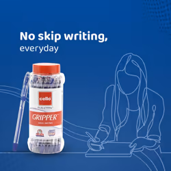 Cello Gripper Ball Pen Set - Pack of 25 (Blue)