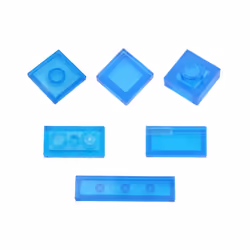 MARUMINE Blocks Brick Transparent Parts 1x1 1x2 2x2 Tile Base Plate 3070 3069 3023 3024 MOC Classic Building Accessories Toys - 3023 Clean White