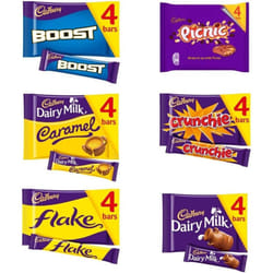 Cadbury Crunchie Chocolates Gift Bundle | Boost Bar 4 x 40g