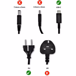 Genuine Dell Latitude 5289 2-In-1 7289 2-In-1 7390 2-In-1 7212 Rugged Extreme Tablet 90w USB-C Type-C AC Power Adapter Charger LA90PM170 450-AGOD