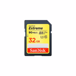 SanDisk Extreme  SDSDXVE-032G-GNCIN 32 GB SDHC Class 10 U3 V30 Memory Card , yellow