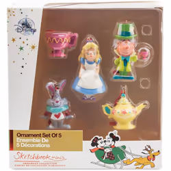 UA Alice in Wonderland Sketchbook Mini Ornament Set