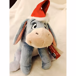 Disney Winnie the Pooh's Eeyore Christmas holiday soft plush doll toy