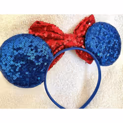 Mickey Mouse Wizard blue sequence ears headband Halloween for kids