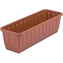 Set of 4 Large 60cm Planter Terracotta Plastic Trough Planter