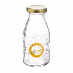 Kilner Clip Top Glass Bottles Milk Bottles Gin Perfume Bottles Carafe Clip Top - 189ml Milk Bottle, Set of 6