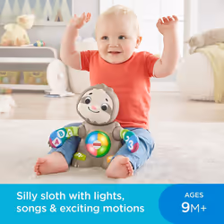 Fisher-Price GHR18 Linkimals Smooth Moves Sloth, Baby Toy with Music & Lights, Multicolour