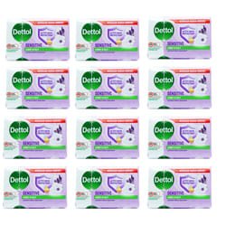 12 x 100g Dettol Antibacterial Bar Soap Sensitive