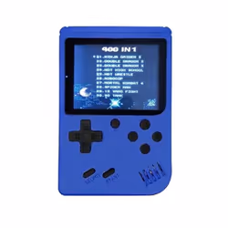 Retro Portable Mini Handheld Video Game Console 3 inch Game Player Built-in 400 Games - blue