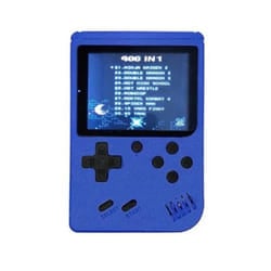 Retro Portable Mini Handheld Video Game Console 3 inch Game Player Built-in 400 Games - blue