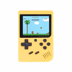 Retro Portable Mini Handheld Video Game Console 3 inch Game Player Built-in 400 Games - yellow