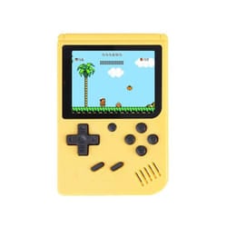 Retro Portable Mini Handheld Video Game Console 3 inch Game Player Built-in 400 Games - yellow