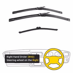 3pcs For Ford Escape Mk3 Kuga Mk2 C520 2013-2019 28&quot; 28&quot; 11&quot; Front Rear Wiper Blades Windshield Windscreen Win ...