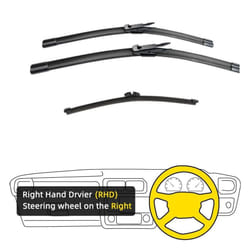 3pcs For Ford Escape Mk3 Kuga Mk2 C520 2013-2019 28&quot; 28&quot; 11&quot; Front Rear Wiper Blades Windshield Windscreen Window Cutter A - Right Hand
