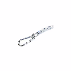 321414 Tie Chain with PVC Coating 50 cm Panic Hook and Carabiner