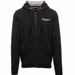 Aquascutum Classic Embossed Signature Logo Black Zip-Up Hoodie - XXL