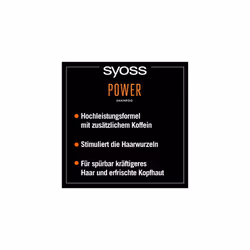 Shampoo Men Power (440 ml), Strengthening Men's Shampoo with Caffeine & Power Boost Technology Stimulates Hair Roots, Hair Shampoo for Normal Hair