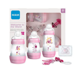 MAM Welcome to the World toddler feeding set Pink