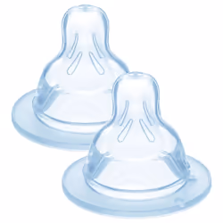 Anatomic Dummy 1 Slow Flow â Silicone â Pack of 2 â Transparent