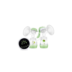 MAM 2-in-1 Single Electric Breast Pump, Flexible Use Electric and Manual Breast Milk Pump, Comforting Silicone Breast Pump, Green (Designs May Vary)