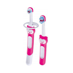 Mam Learn To Brush Set With Shield Pink 5+Months