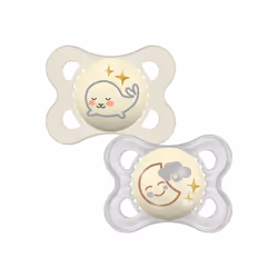 MAM Night Latex Soother 0m+ 2Pk