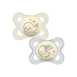 MAM Night Latex Soother 0m+ 2Pk
