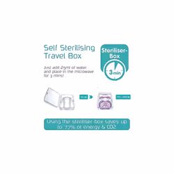 Perfect Soothers 16+ Months (Pack of 2), Thinner and Softer Baby Soothers with Self Sterilising Travel Case, Newborn Essentials, Blue (Designs May